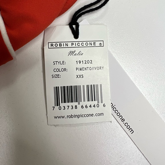 Robin Piccone Malia Ruffle Swim Bikini Top New With Tags XXS - Picture 3 of 8